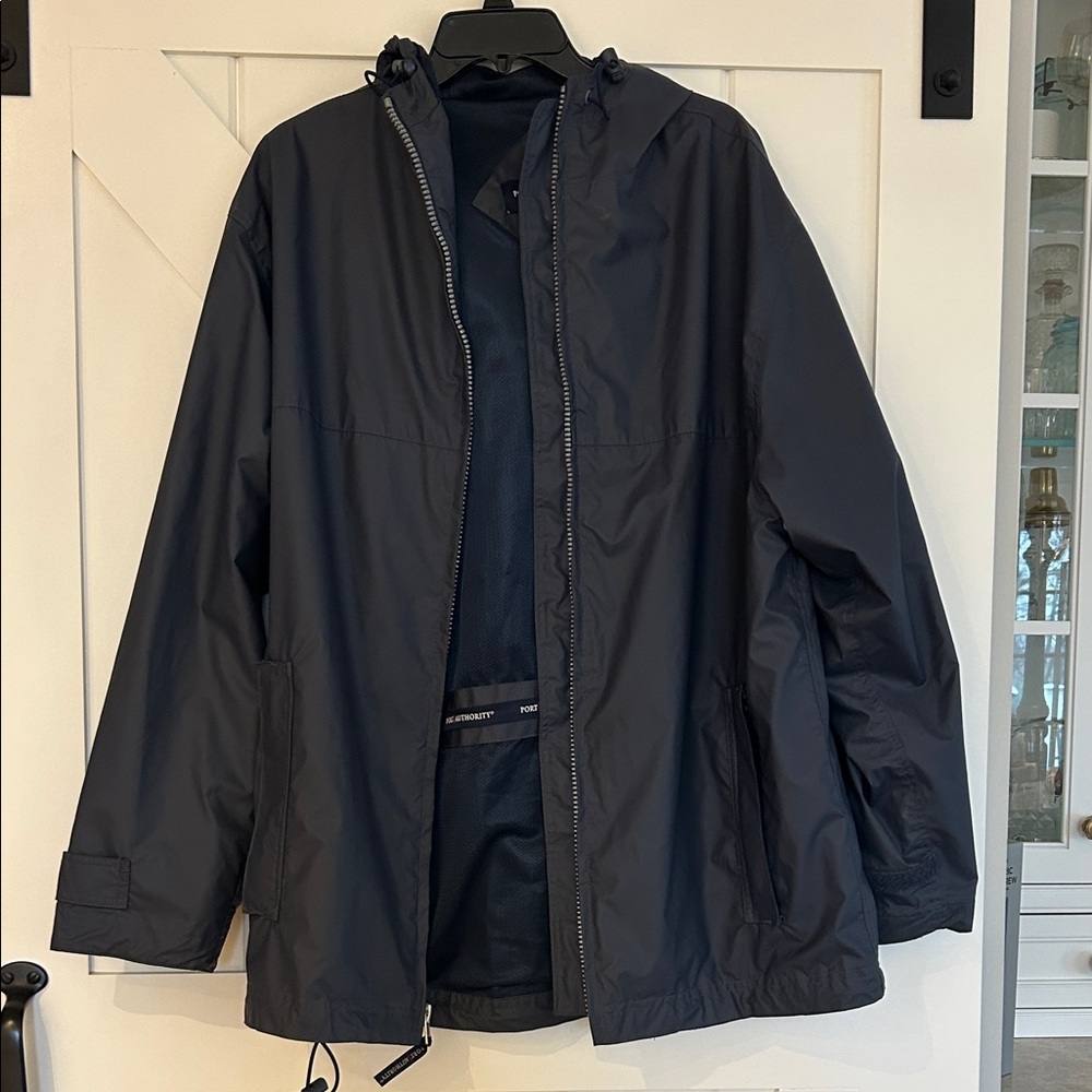 Port Authority blue rain jacket